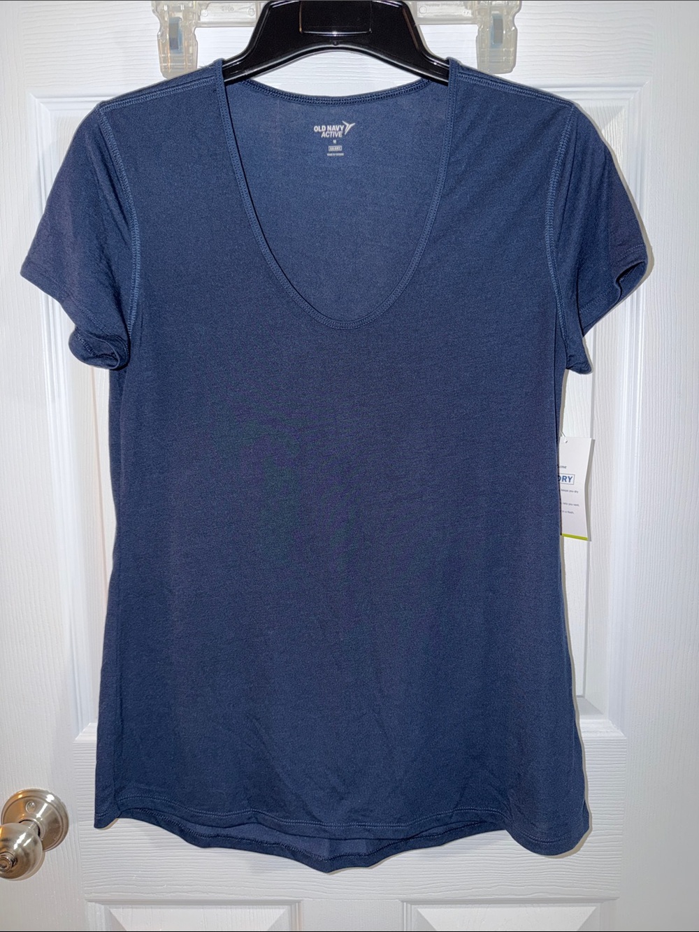 Old Navy Active Women's Dark Navy Short-Sleeve Scoop Neck Tee